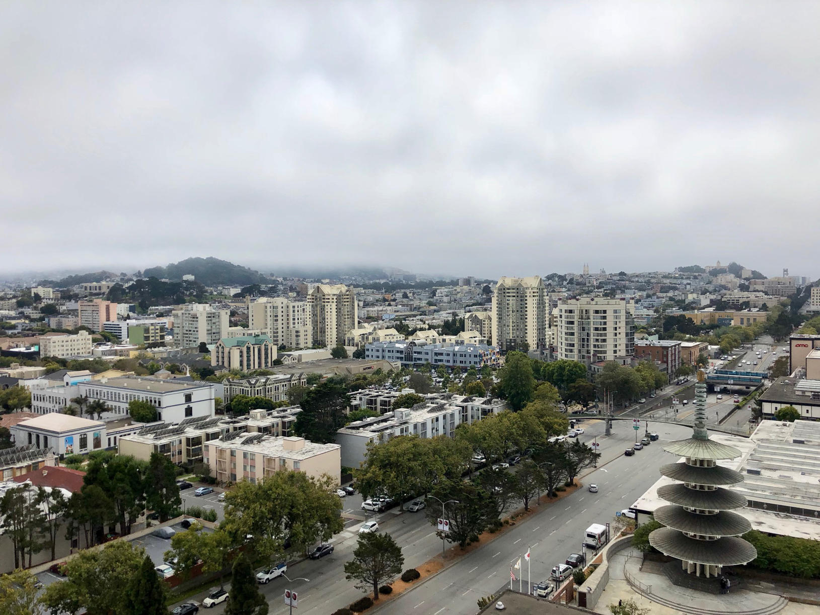 Hotel Kabuki Panoramic views over San Francisco.