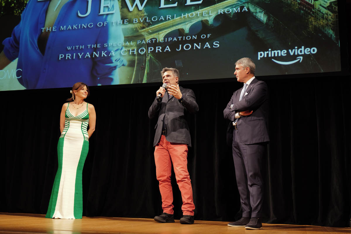  Francesca Stancanelli, Andrea Rovetta and Vincenzo Falcone introducing the Docufilm to the audience