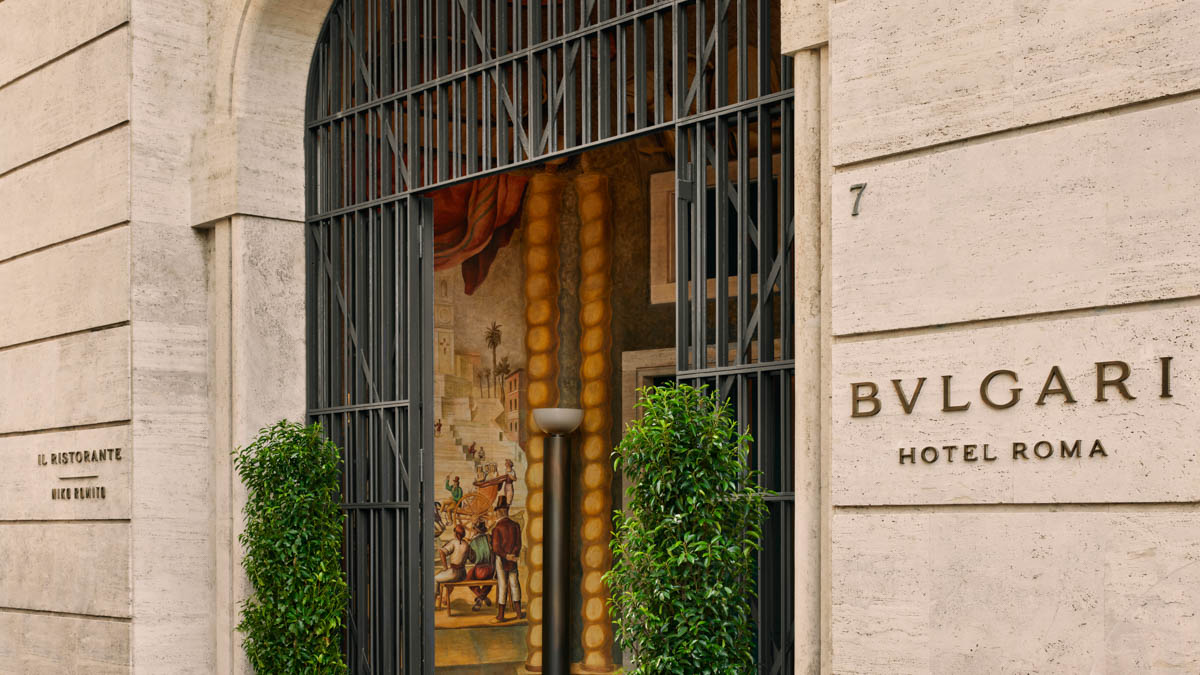 Entrance to Il Ristorante Niko Romito at Bvlgari Hotel Roma